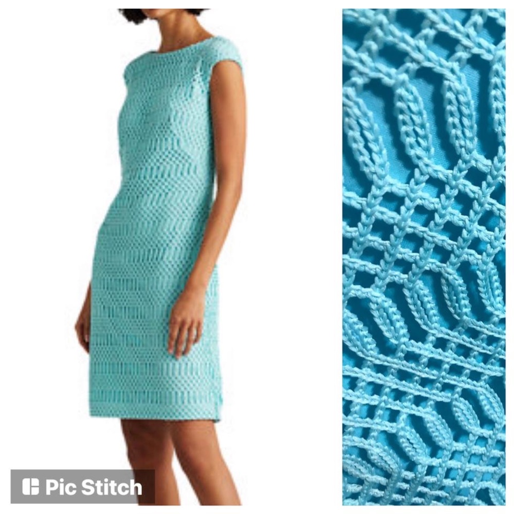 NWOT Ralph Lauren Crochet Lattice Dress Sleeveless size 10